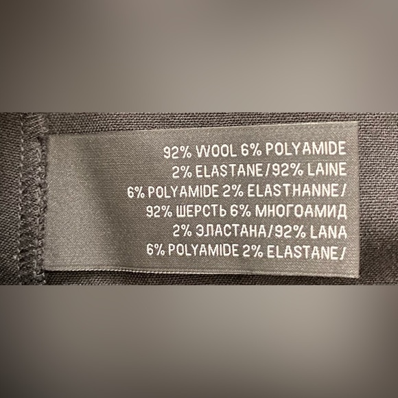 RALPH LAUREN Black Label- wool blend side zip flat front ankle pant, size 14 - Picture 3 of 3